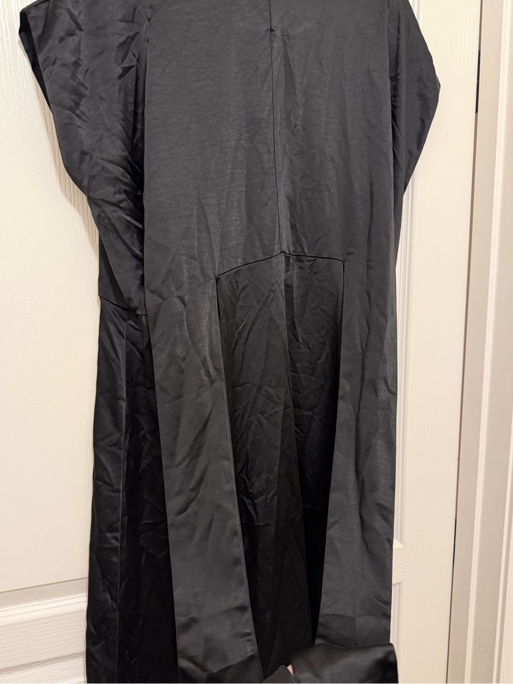 Böhme Black Midi Satin Dress with tie waist - Picture 4 of 7